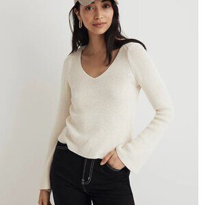 Mdwll Flared-Sleeve V-Neck Sweater $92